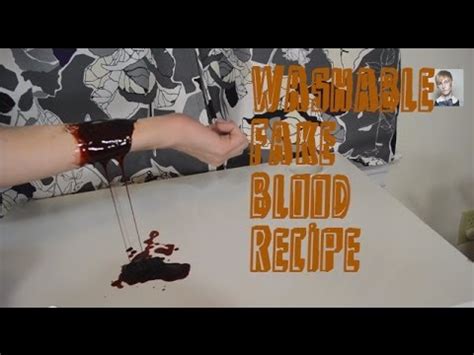 fake blood recipe washes out of clothes|can you wash blood.